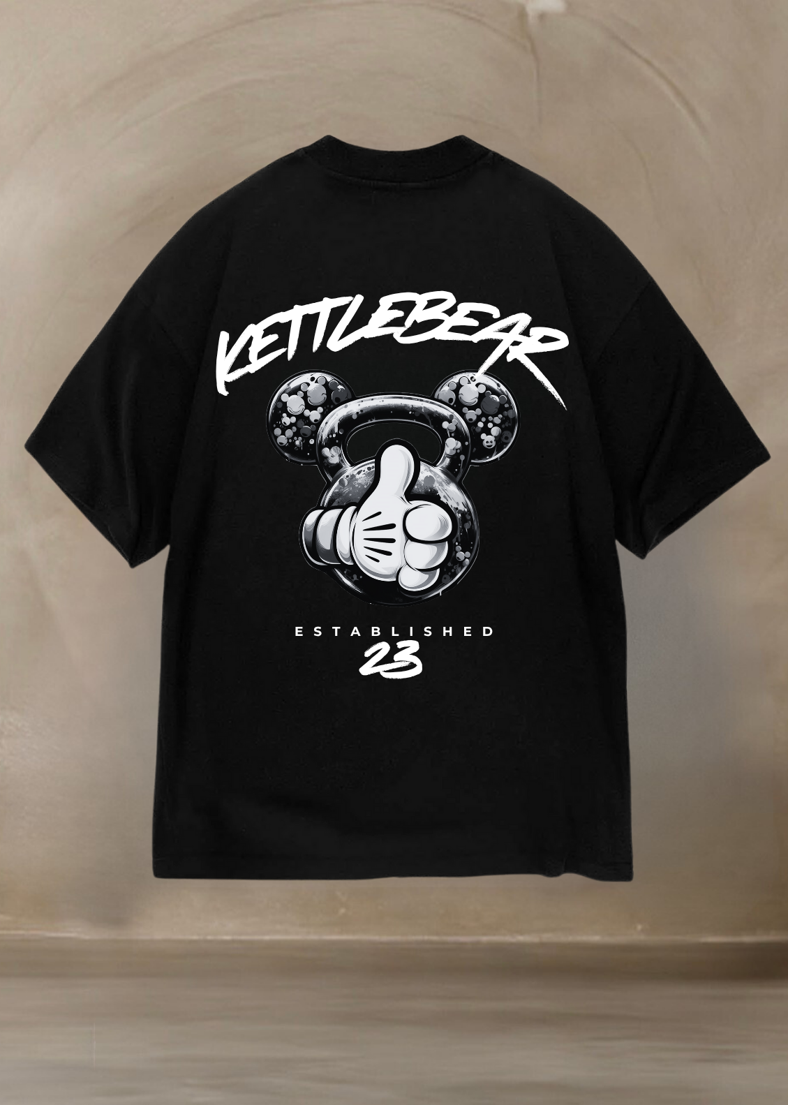 KETTLEBEAR23 B/W Unisex Oversized Shirt