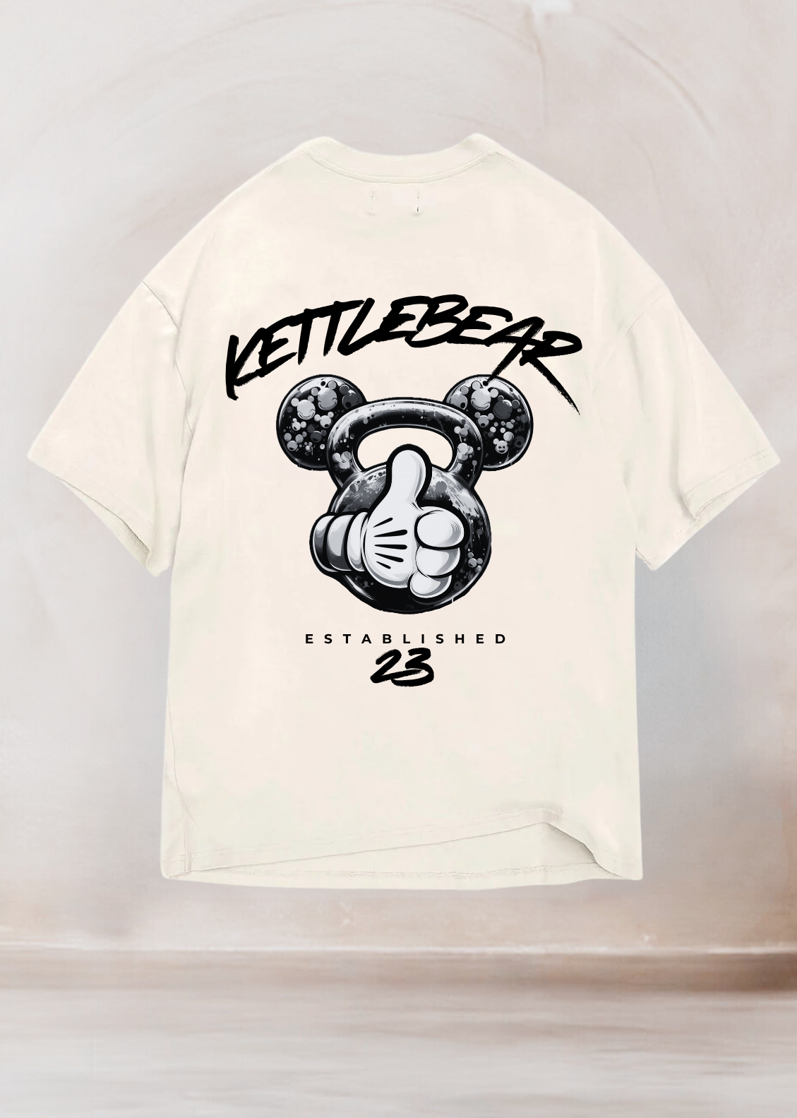 KETTLEBEAR23 B/W Unisex Oversized Shirt