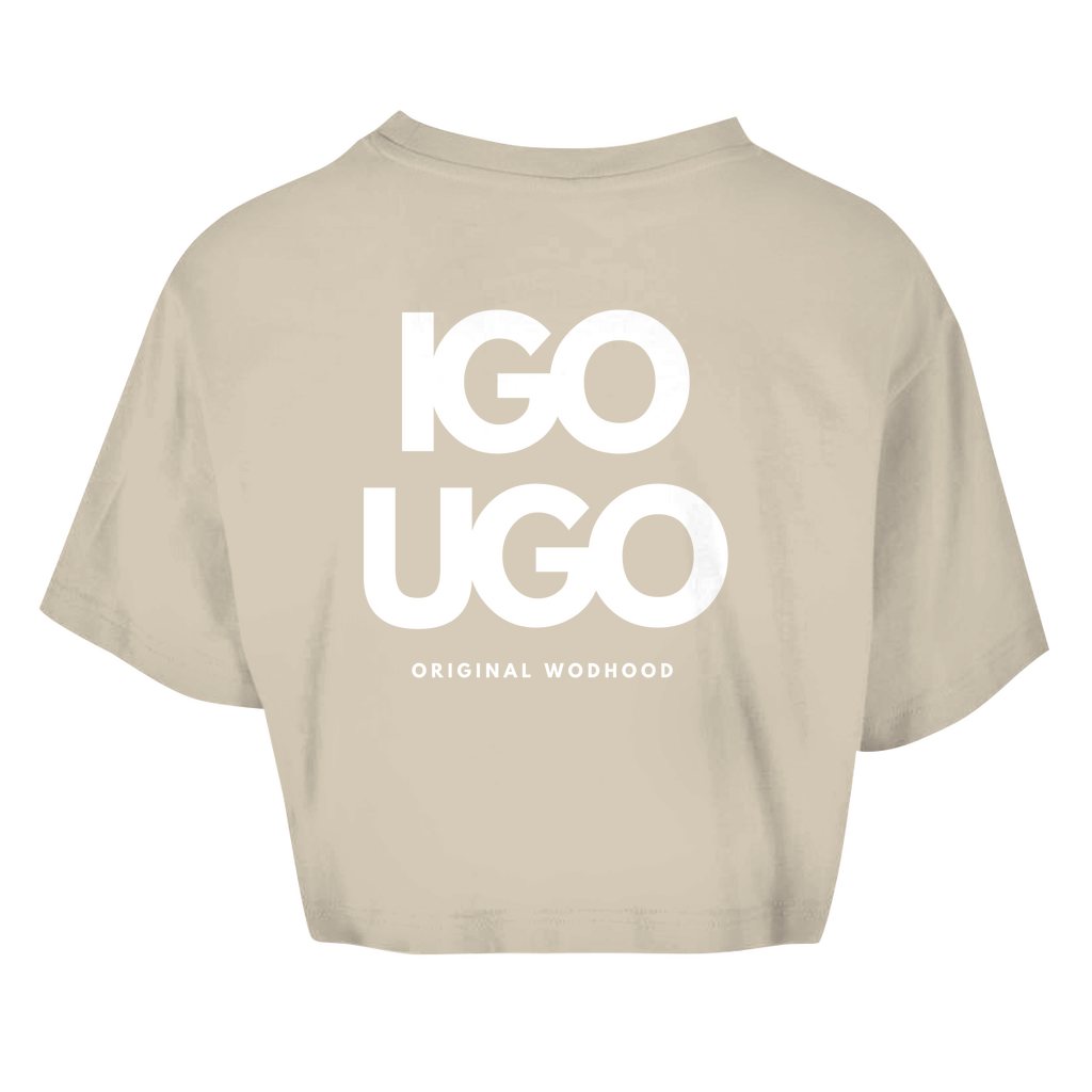 Wodhood I GO YOU GO B/W Oversized Crop Top