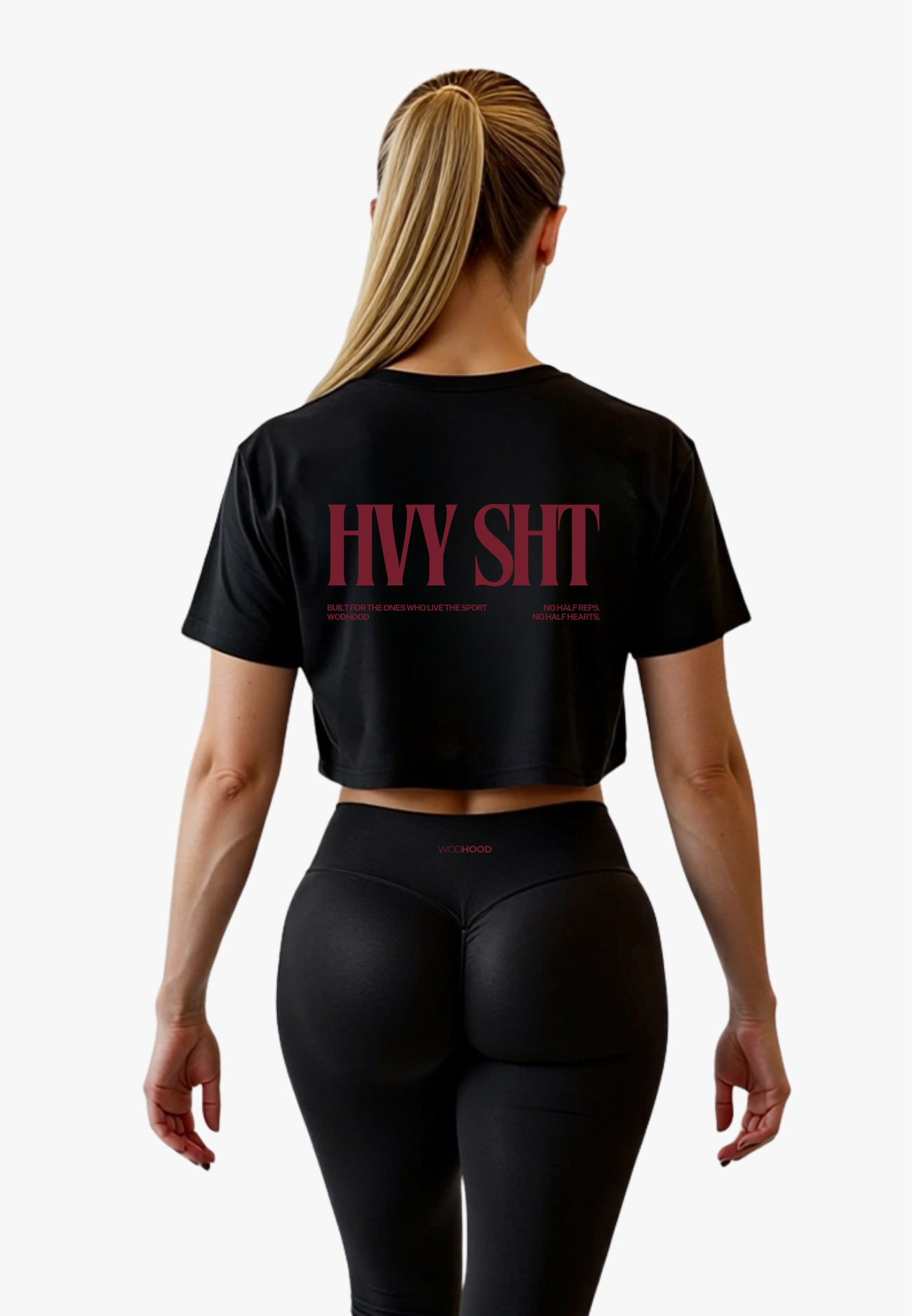 PRE - ORDER - HEAVY SH*T OVERSIZED CROP TOP SCHWARZ/WEIß