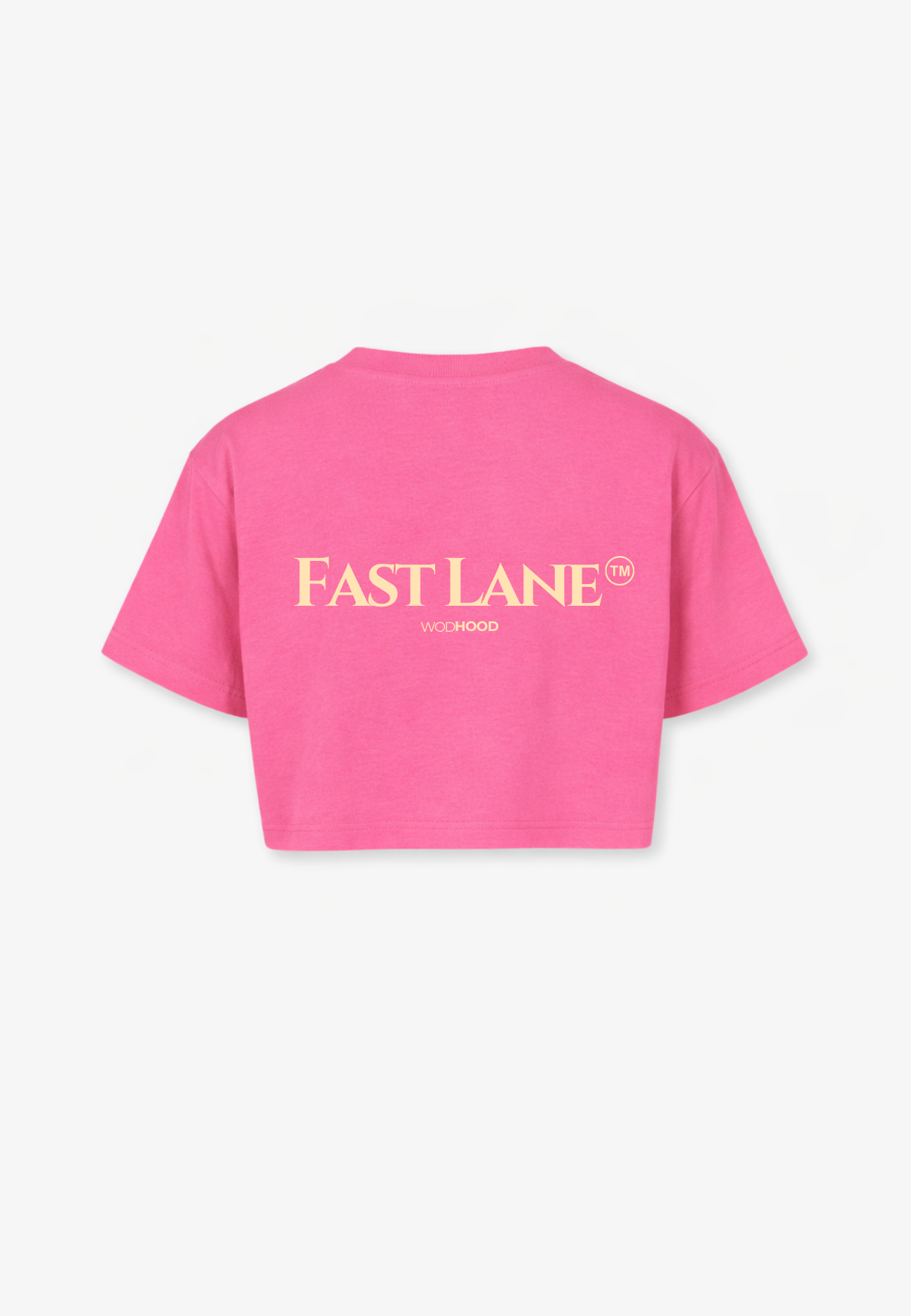 PRE - ORDER - FAST LANE OVERSIZED CROP TOP PINK