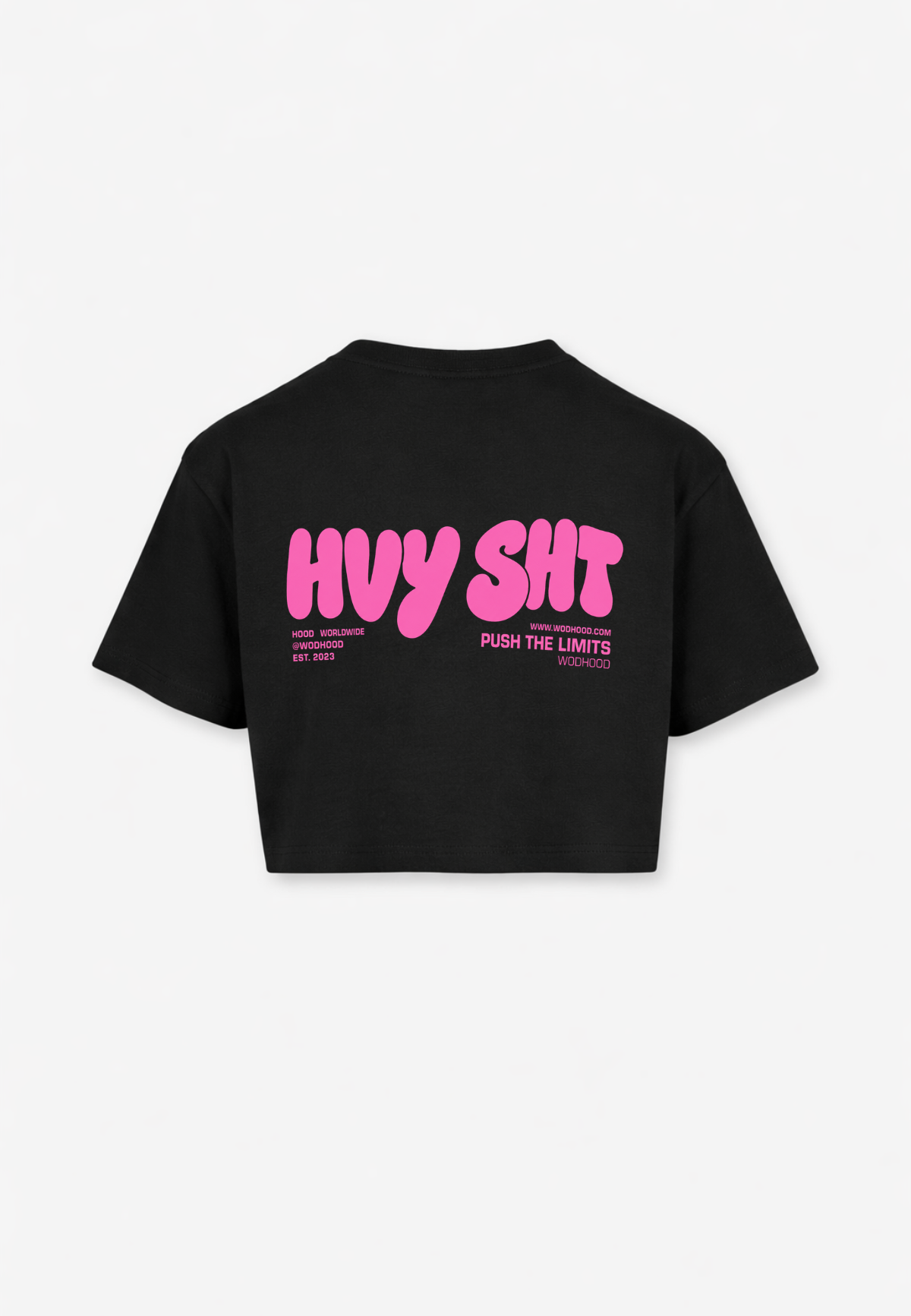 LIMITED DROP - HVY SHT PINK OVERSIZED CROP TOP