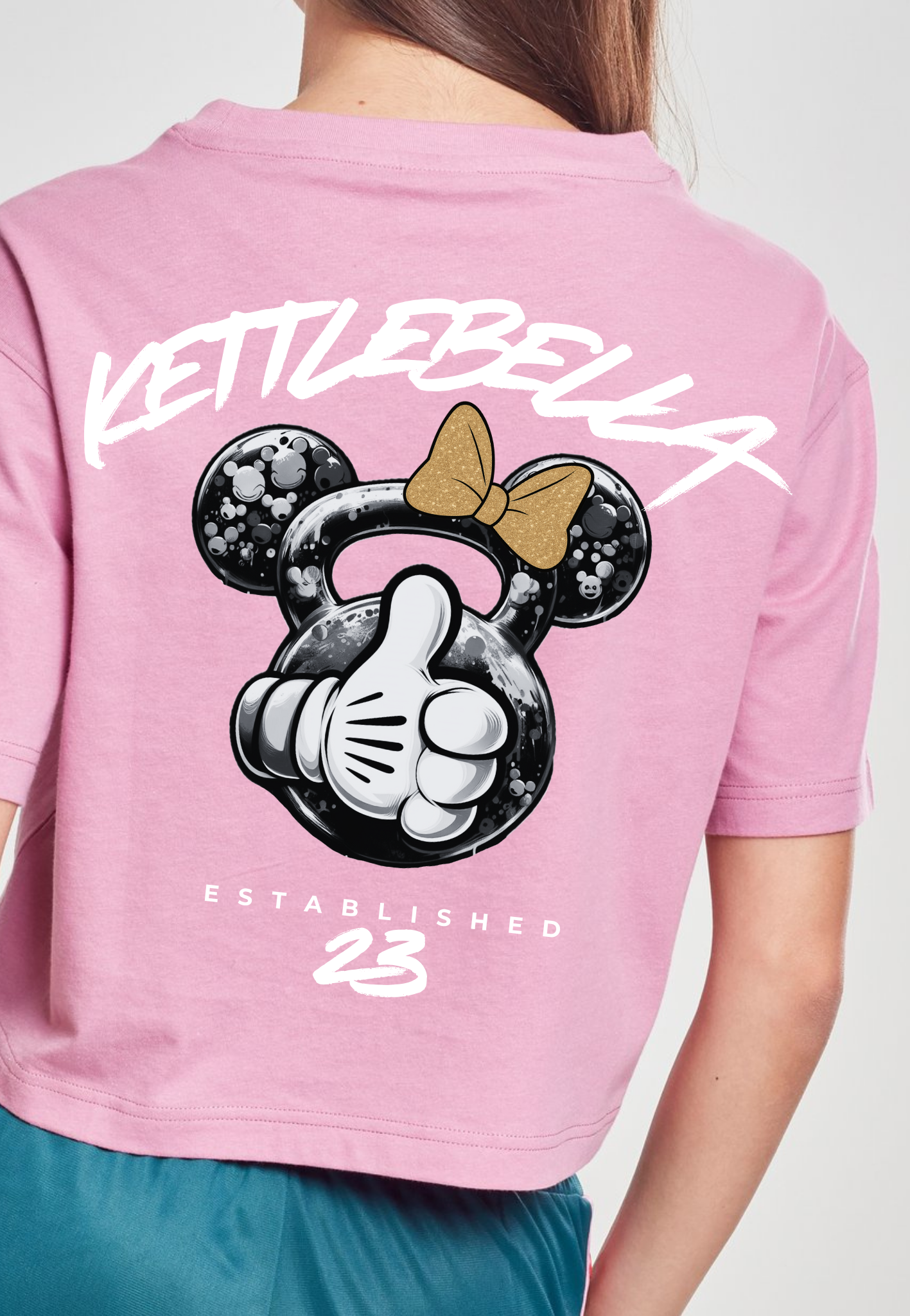 KETTLEBELLA23 Oversize Crop Top Pink