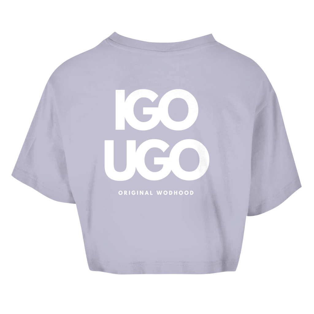 Wodhood I GO YOU GO B/W Oversized Crop Top