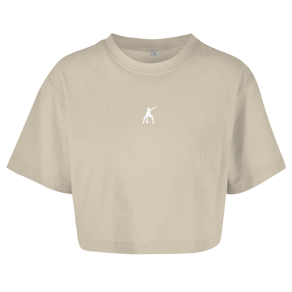 Wodhood I GO YOU GO B/W Oversized Crop Top