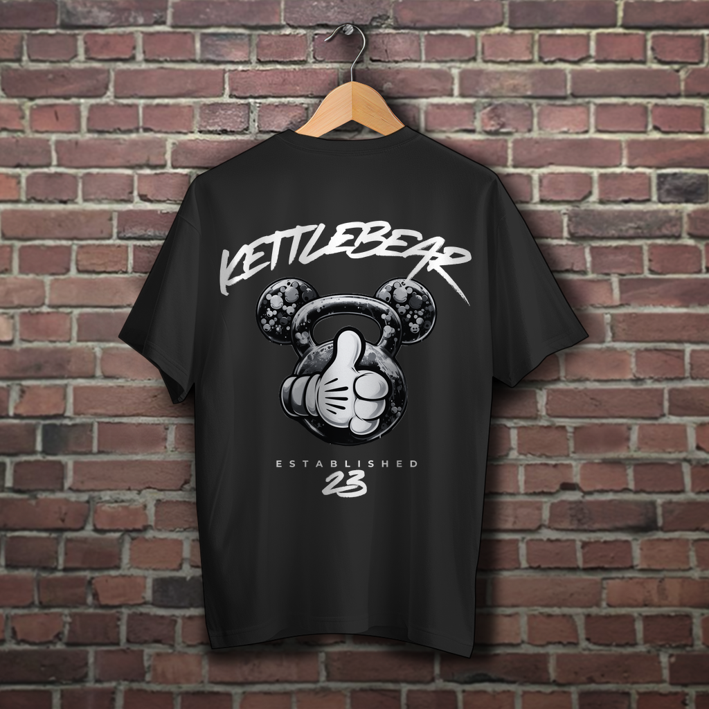 KETTLEBEAR23 B/W Unisex Oversized Shirt