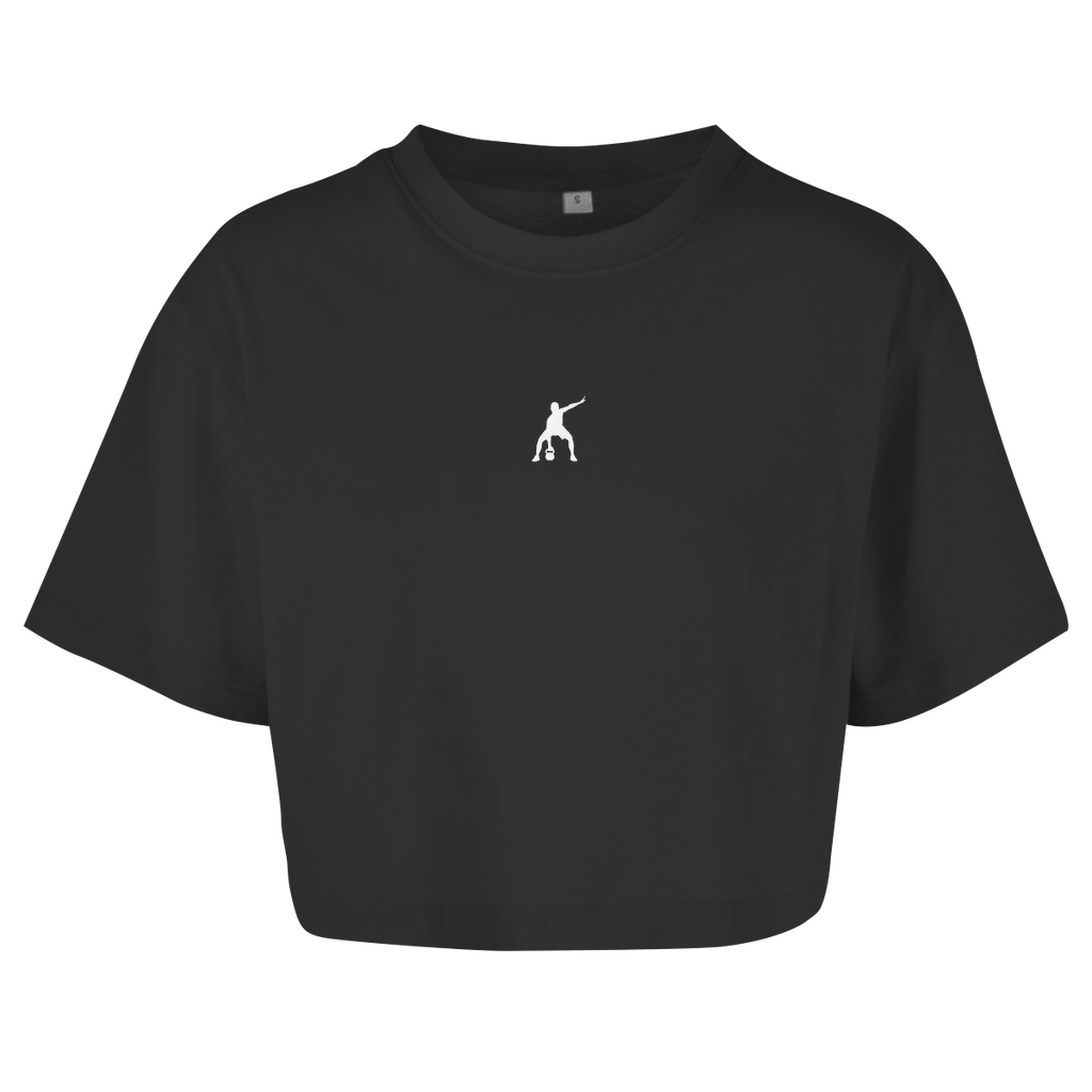 Wodhood I GO YOU GO B/W Oversized Crop Top