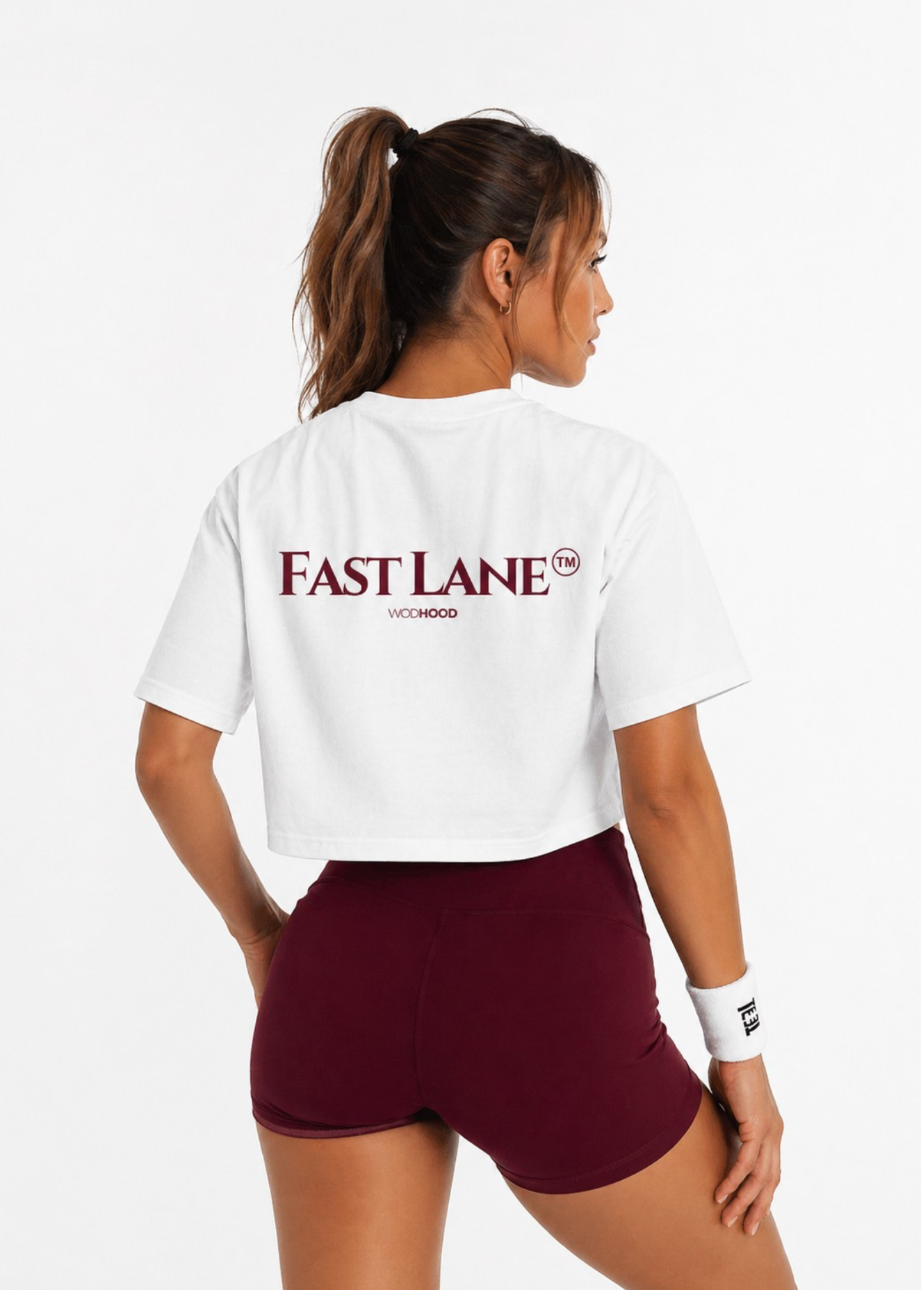 LIMITED DROP - FAST LANE OVERSIZED CROP TOP B/W