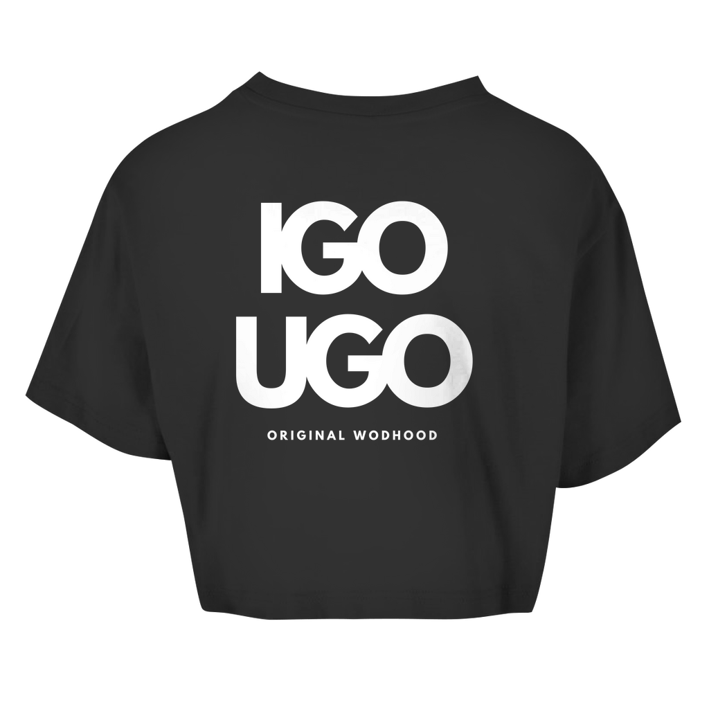Wodhood I GO YOU GO B/W Oversized Crop Top