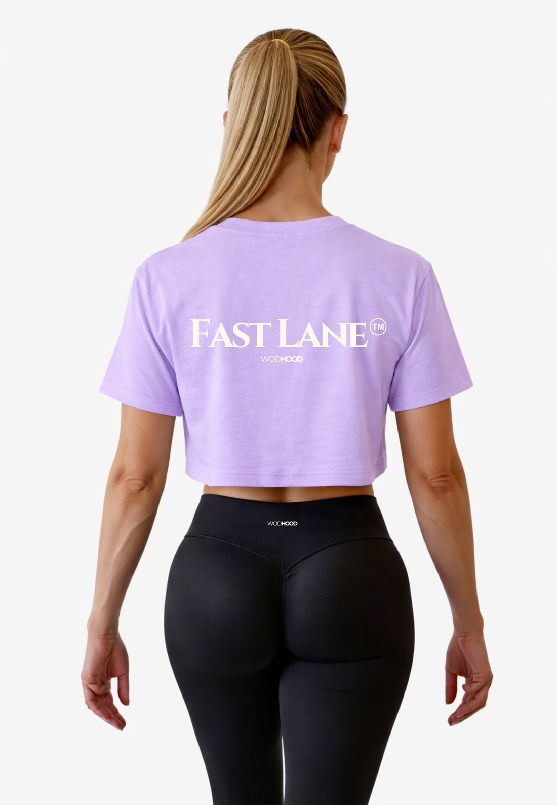 PRE - ORDER - FAST LANE OVERSIZED CROP TOP LILA/BLAU