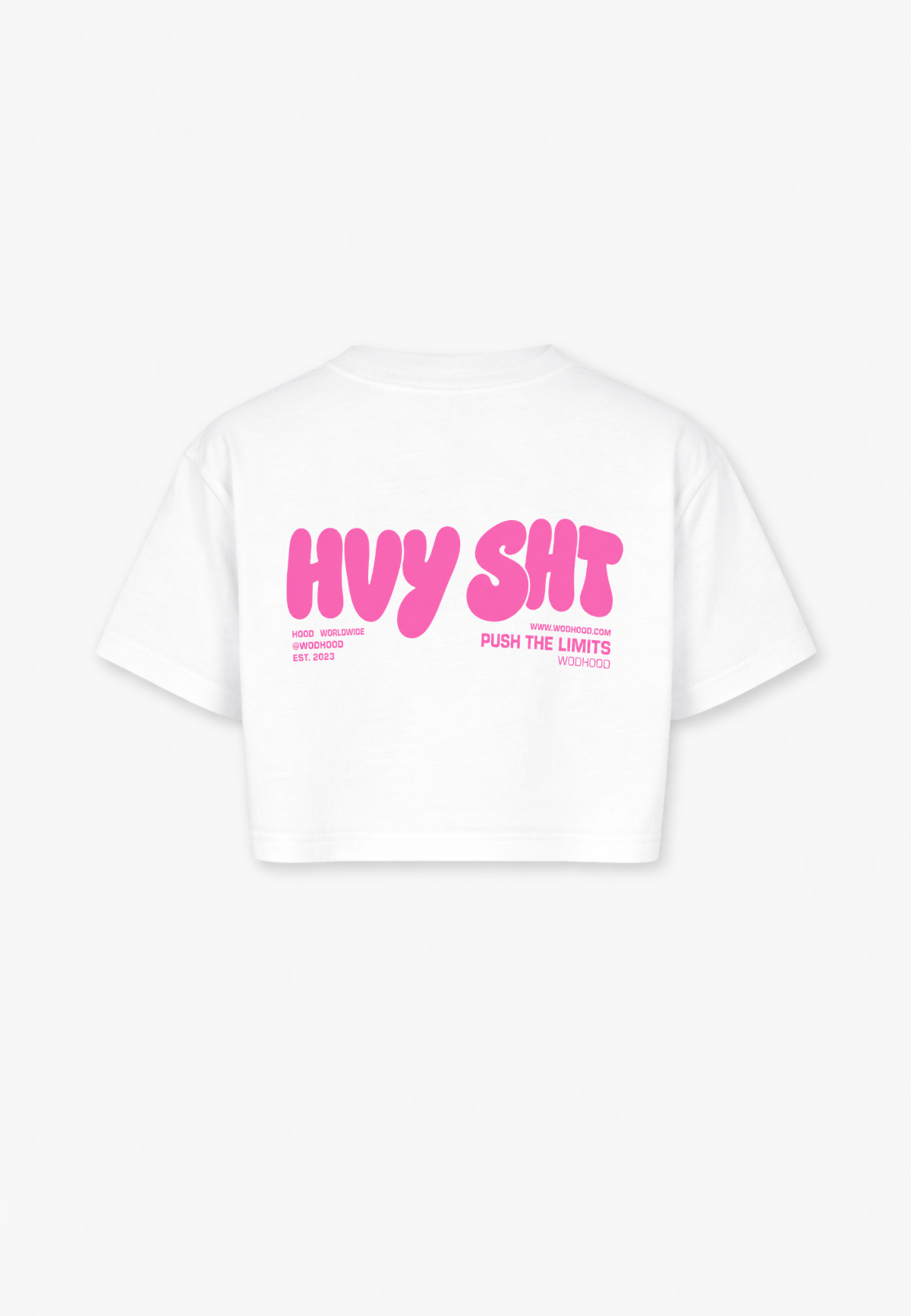 LIMITED DROP - HVY SHT PINK OVERSIZED CROP TOP