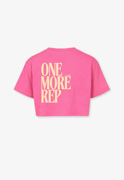 PRE - ORDER - ONE MORE REP OVERSIZED CROP TOP PINK