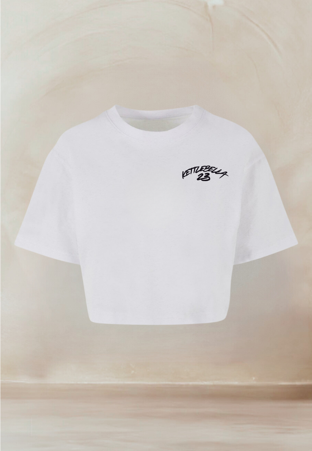 KETTLEBELLA23 Oversize Crop Top Weiß