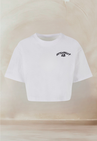 KETTLEBELLA23 Oversize Crop Top Weiß