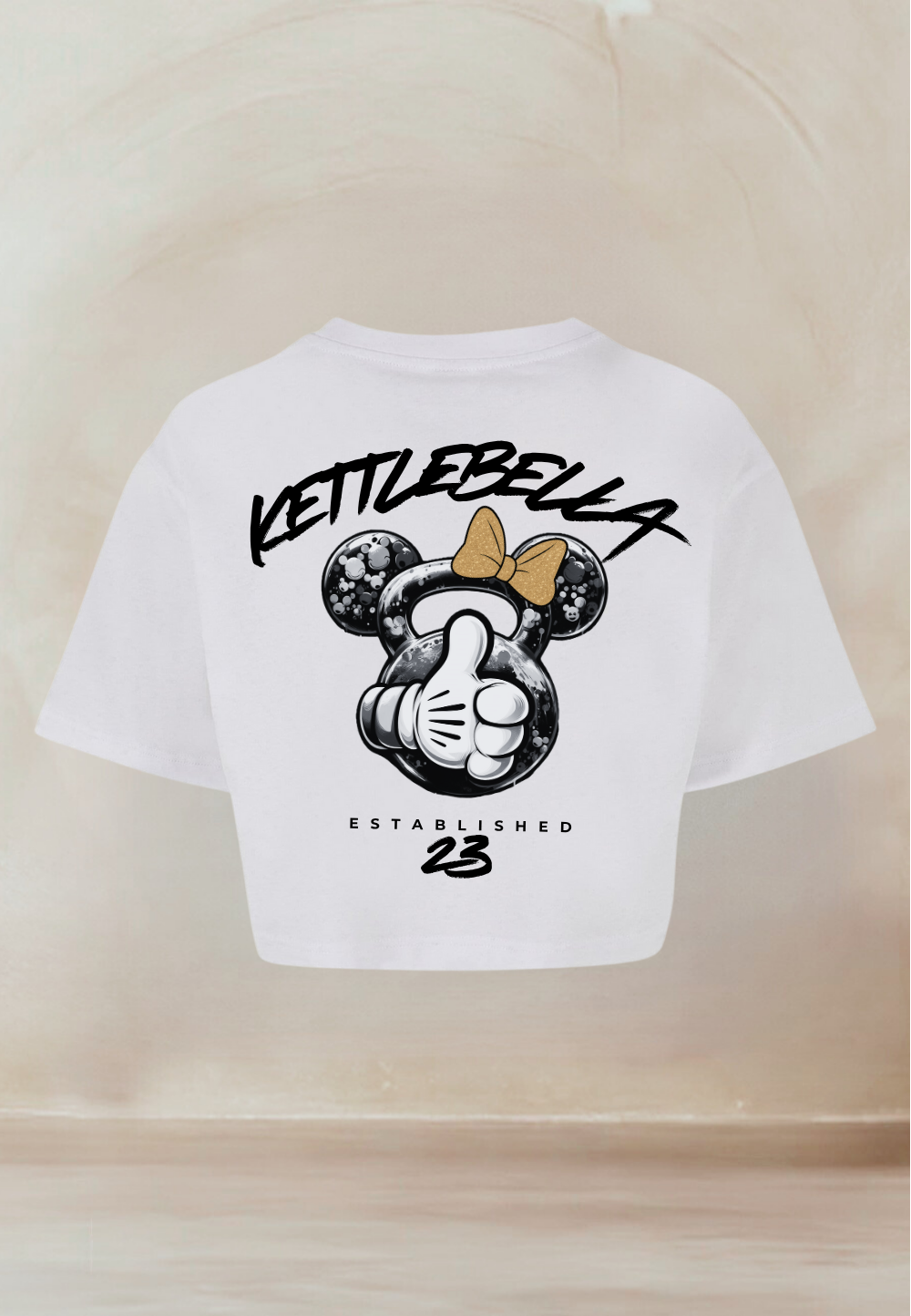 KETTLEBELLA23 Oversize Crop Top Weiß