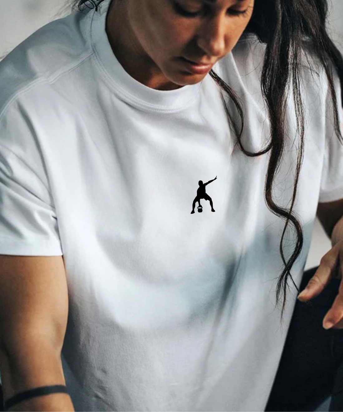 Wodhood I GO YOU GO B/W Oversized Crop Top