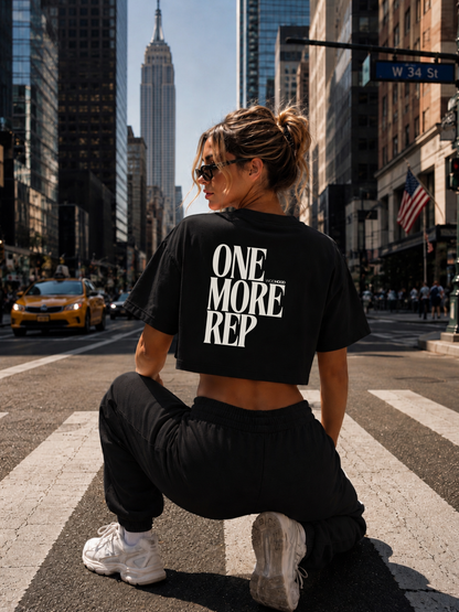 LIMITED DROP - ONE MORE REP OVERSIZED CROP TOP