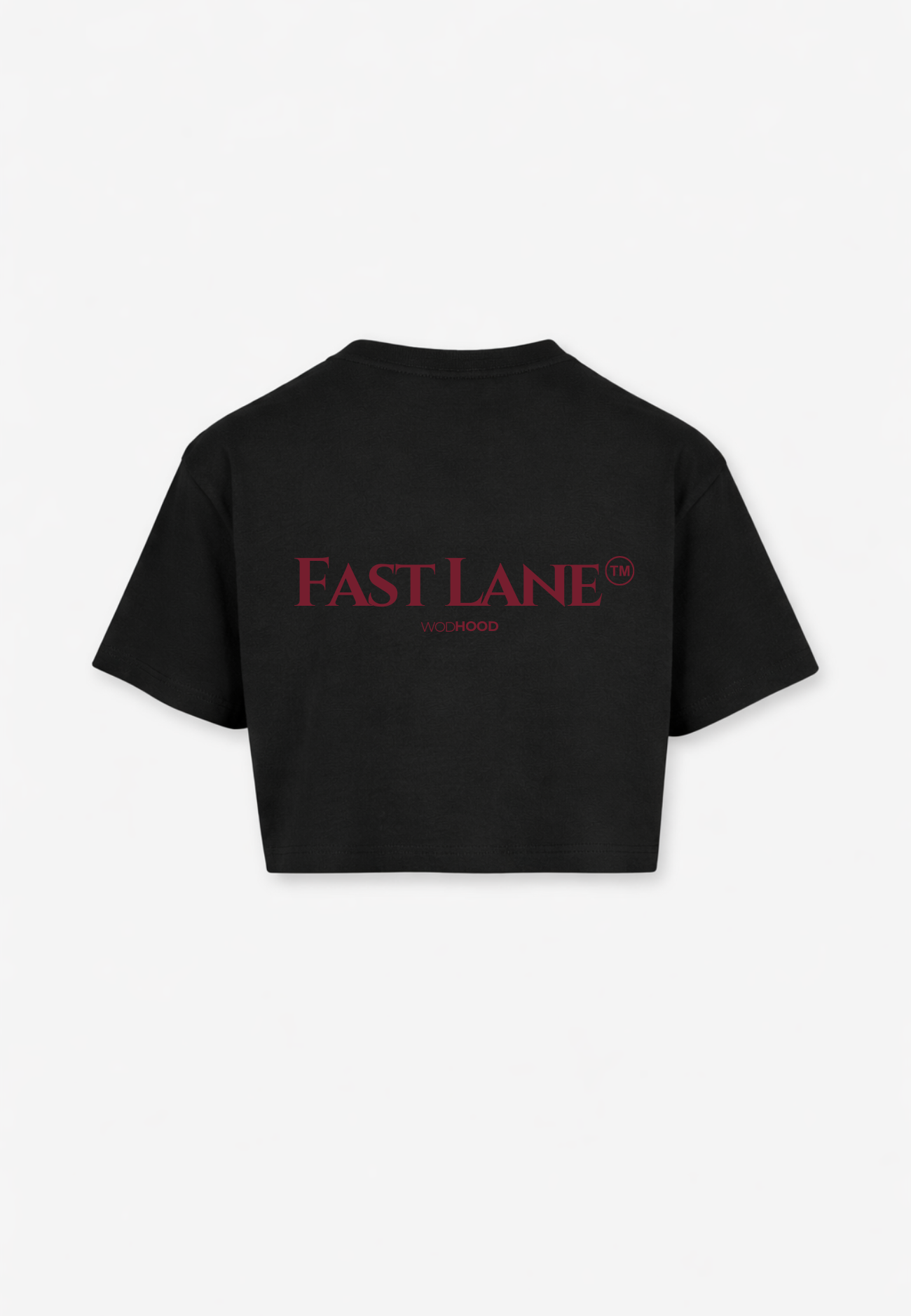 PRE - ORDER - FAST LANE OVERSIZED CROP TOP B/W