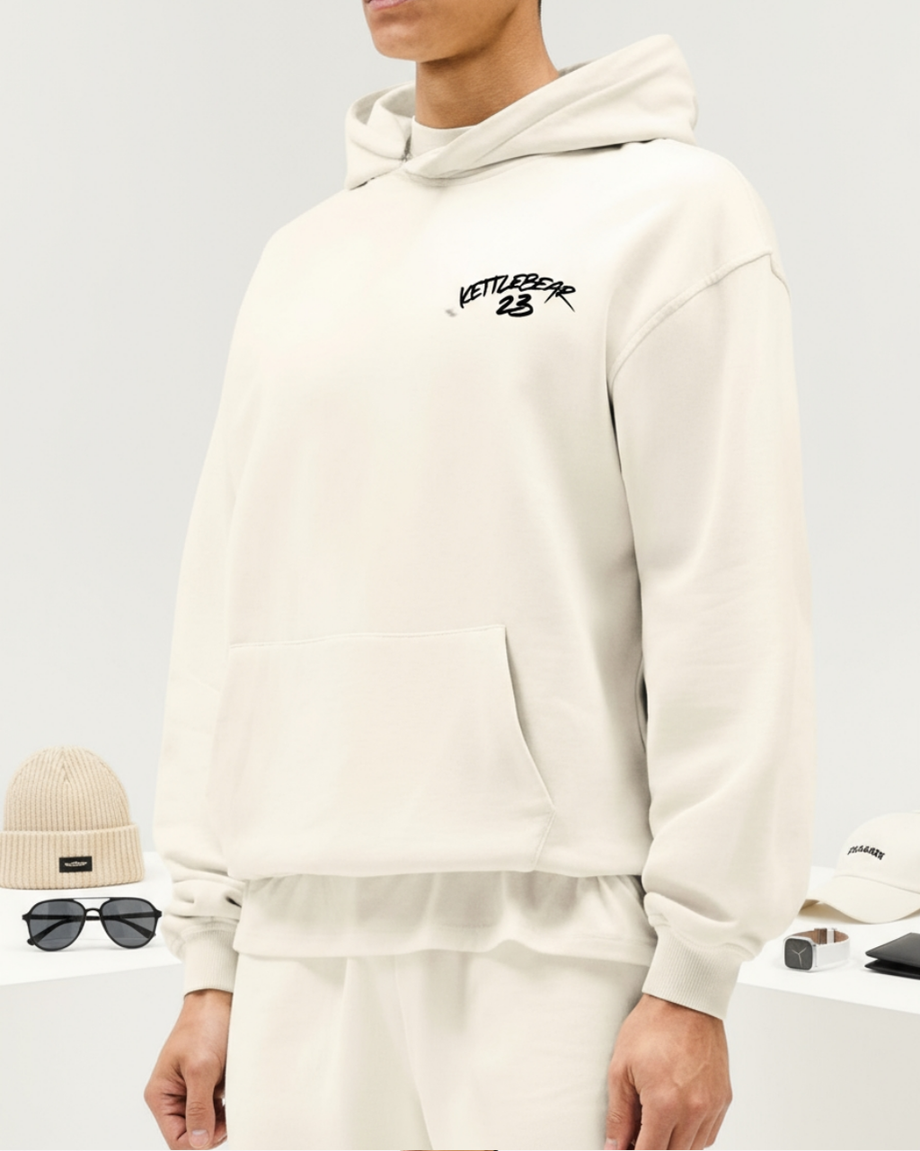 KETTLEBEAR23 Unisex Wodhoodie Weiß