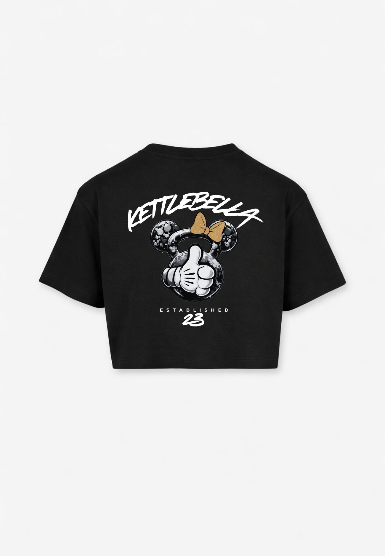 PRE - ORDER - KETTLEBELLA23 OVERSIZED CROP TOP BLACK