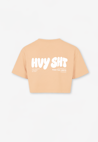 LIMITED DROP - HVY SHT PINK OVERSIZED CROP TOP
