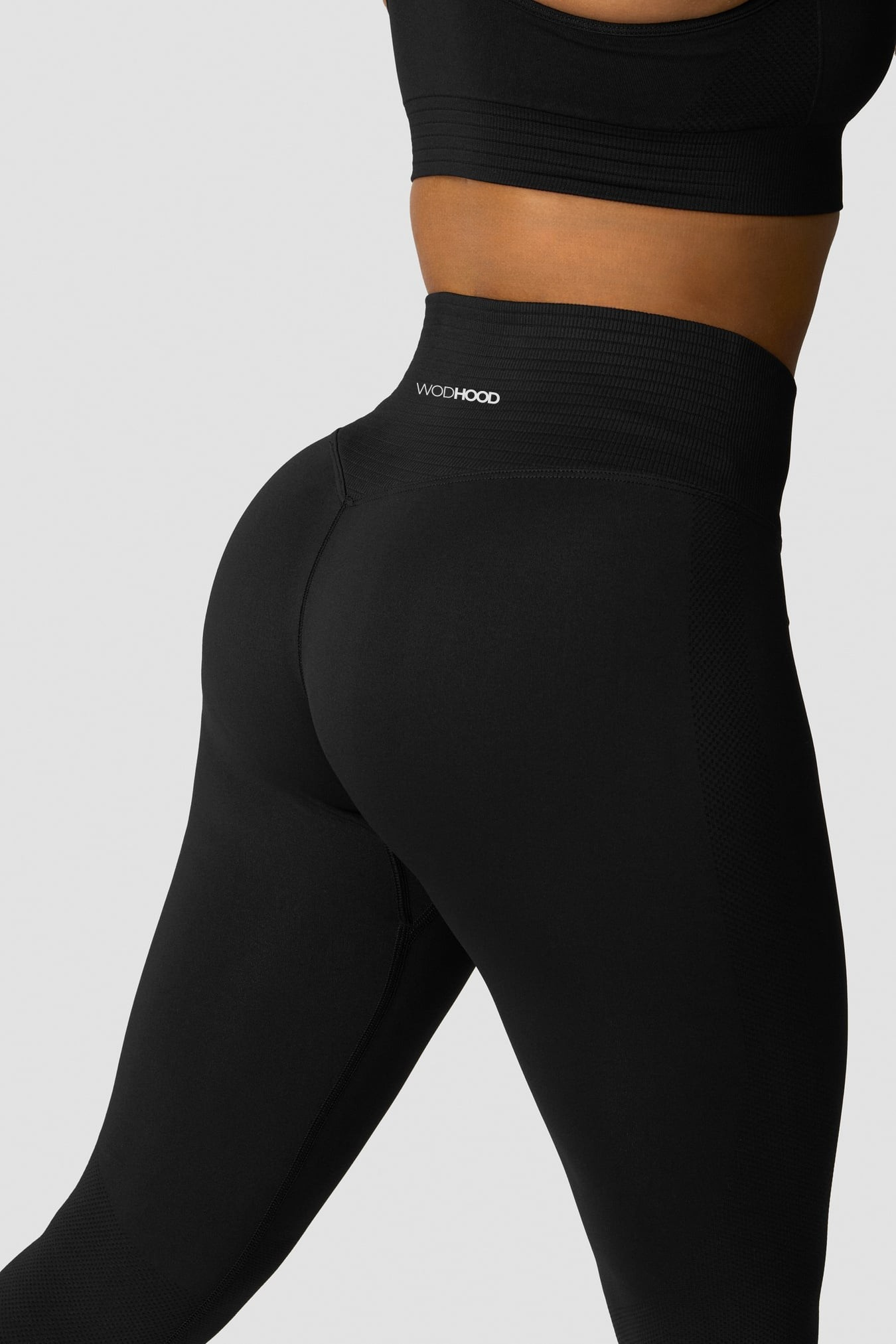 Scrunch Hood Leggings Black