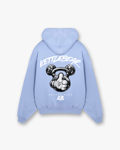 PRÉCOMMANDE - SWEAT À CAPUCHE SURDIMENSIONNÉ NOIR ET BLANC KETTLEBEAR23