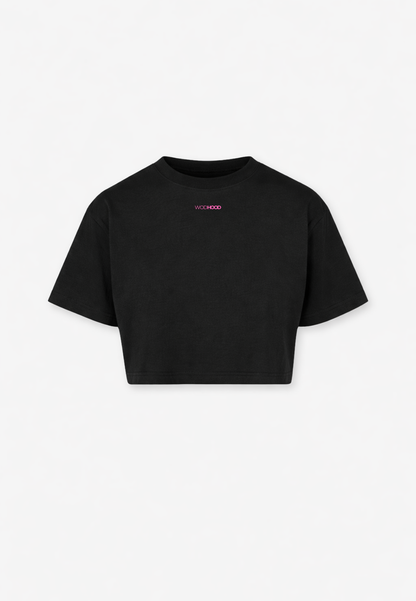 LIMITED DROP - HVY SHT PINK OVERSIZED CROP TOP