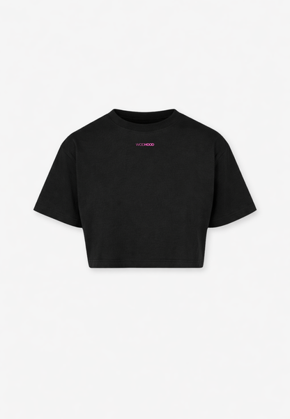 LIMITED DROP - HEAVY SH*T PINK OVERSIZED CROP TOP