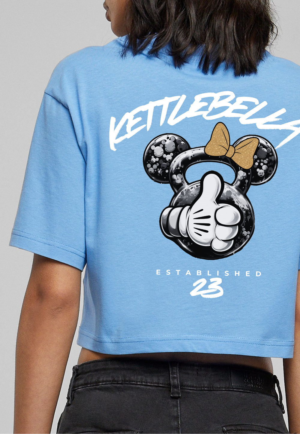 KETTLEBELLA23 Oversize Crop Top Blau