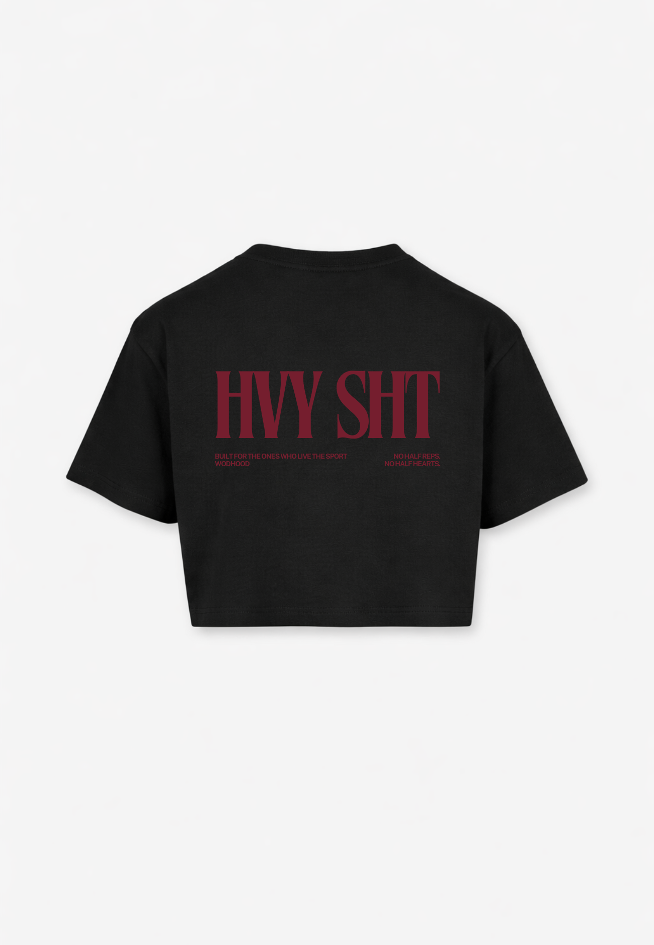 PRE - ORDER - HEAVY SH*T OVERSIZED CROP TOP SCHWARZ/WEIß