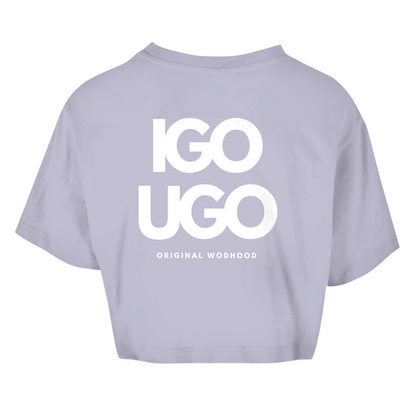 Wodhood I GO YOU GO B/W Oversized Crop Top