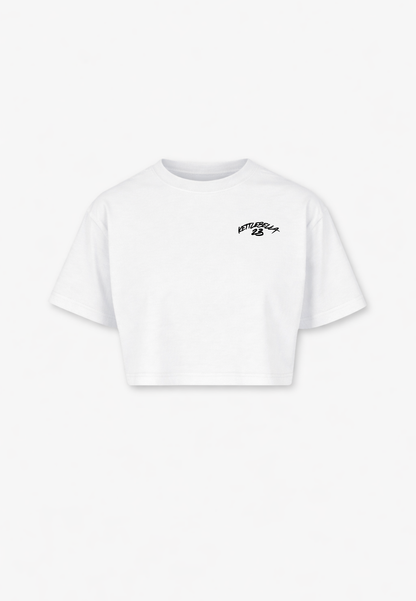 PRE - ORDER - KETTLEBELLA23 OVERSIZED CROP TOP WEISS