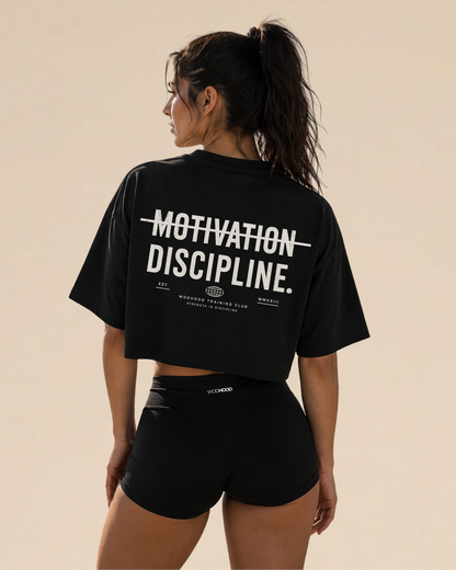 LIMITED DROP - DISCIPLINE OVERSIZED CROP TOP