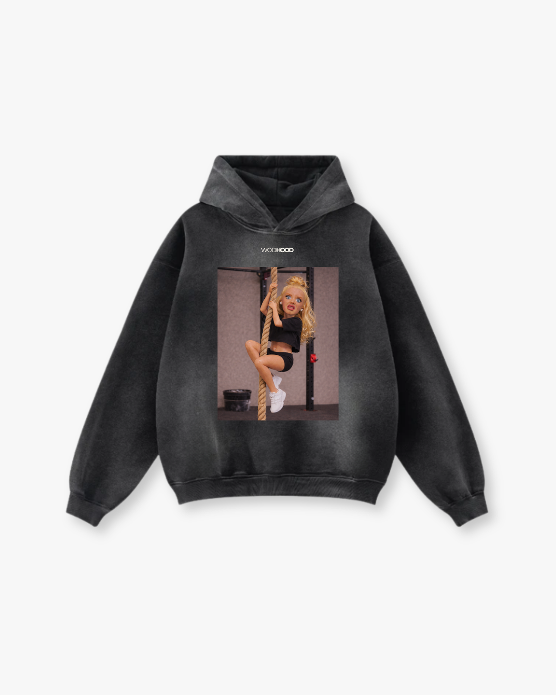 ZAMÓW PRZEDSPRZEDAŻ - BLUZA Z KAPTUREM ROPE OVERSIZE W STYLU PRANIA