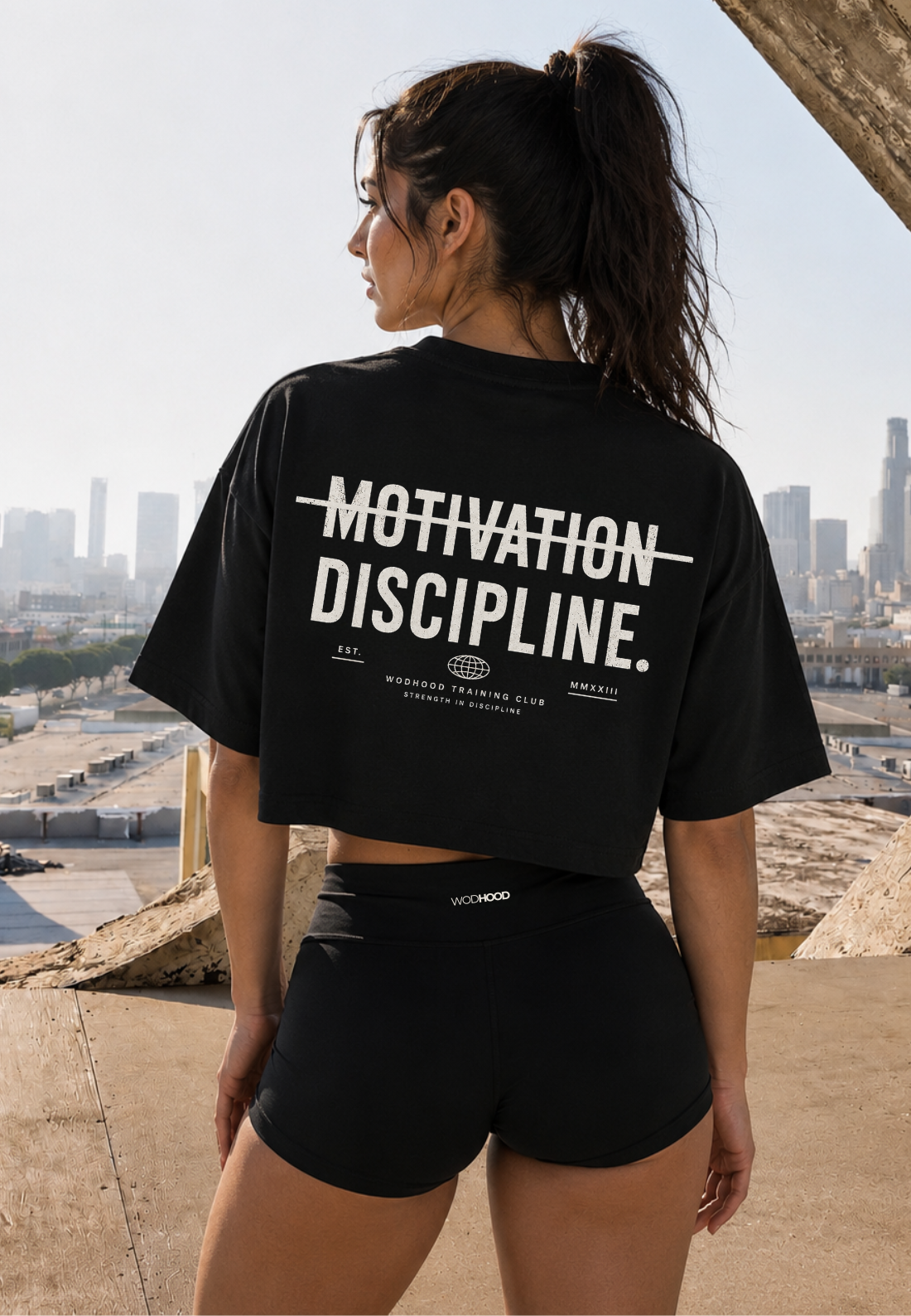 LIMITED DROP - DISCIPLINE OVERSIZED CROP TOP