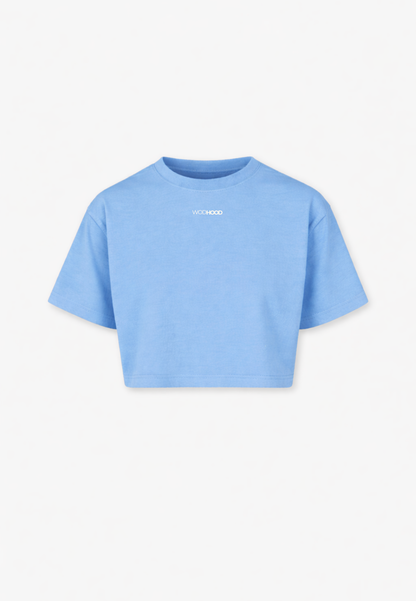 PRE - ORDER - FAST LANE OVERSIZED CROP TOP LILA/BLAU