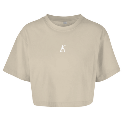 Wodhood I GO YOU GO B/W Oversized Crop Top