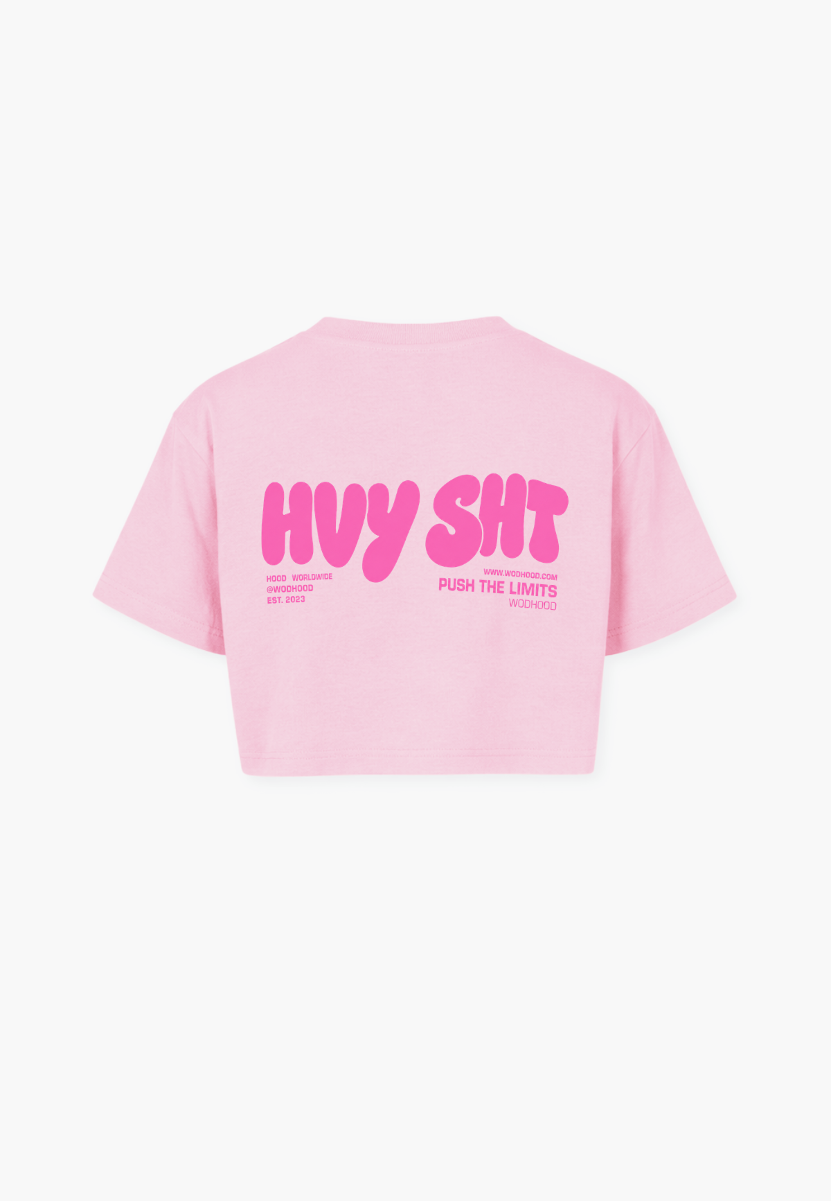 LIMITED DROP - HVY SHT PINK OVERSIZED CROP TOP