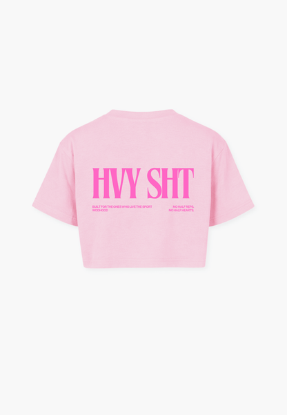 LIMITED DROP - HEAVY SH*T PINK OVERSIZED CROP TOP