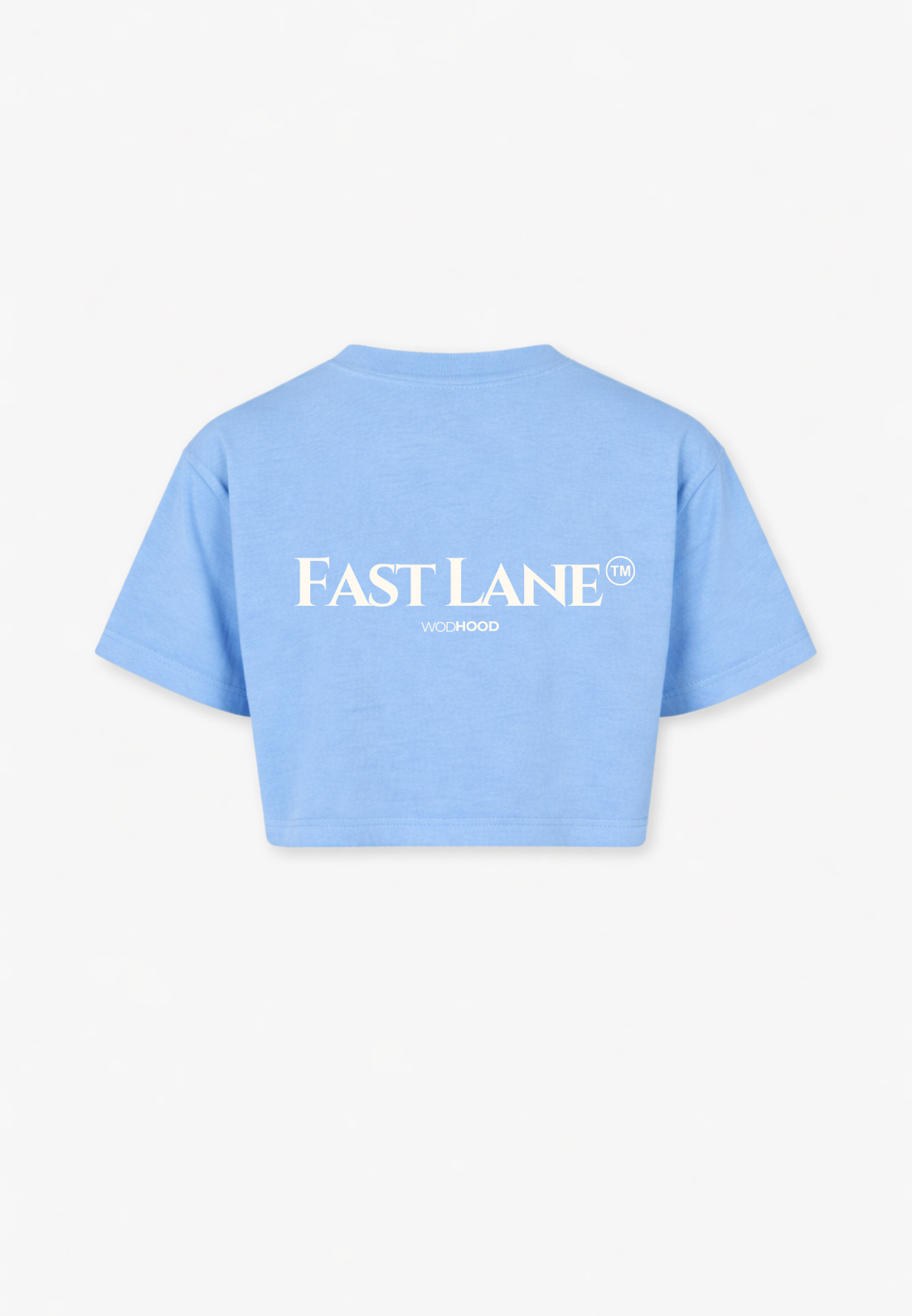 LIMITED DROP - FAST LANE OVERSIZED CROP TOP LILAC/BLUE