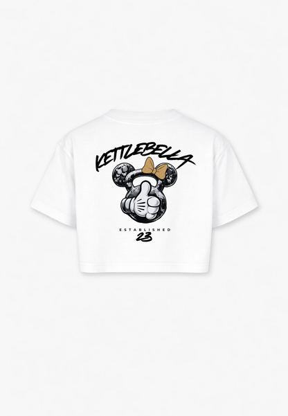 PRE - ORDER - KETTLEBELLA23 OVERSIZED CROP TOP WEISS