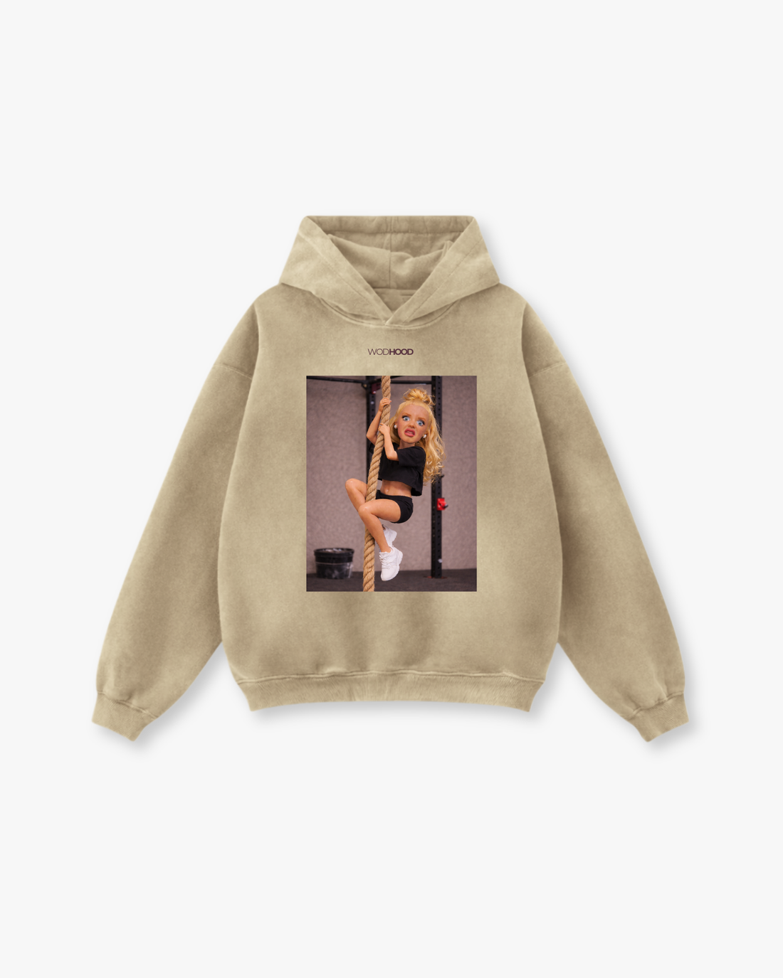 ZAMÓW PRZEDSPRZEDAŻ - BLUZA Z KAPTUREM ROPE OVERSIZE W STYLU PRANIA