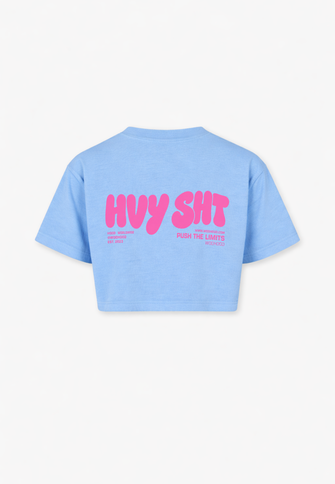 LIMITED DROP - HVY SHT PINK OVERSIZED CROP TOP