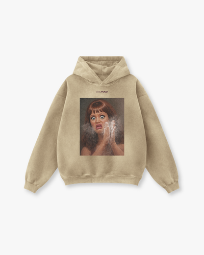 ZAMÓW W PRZEDSPRZEDAŻY - BRUDNA DIANE BLUZA Z KAPTUREM OVERSIZE W STYLU PRANIA