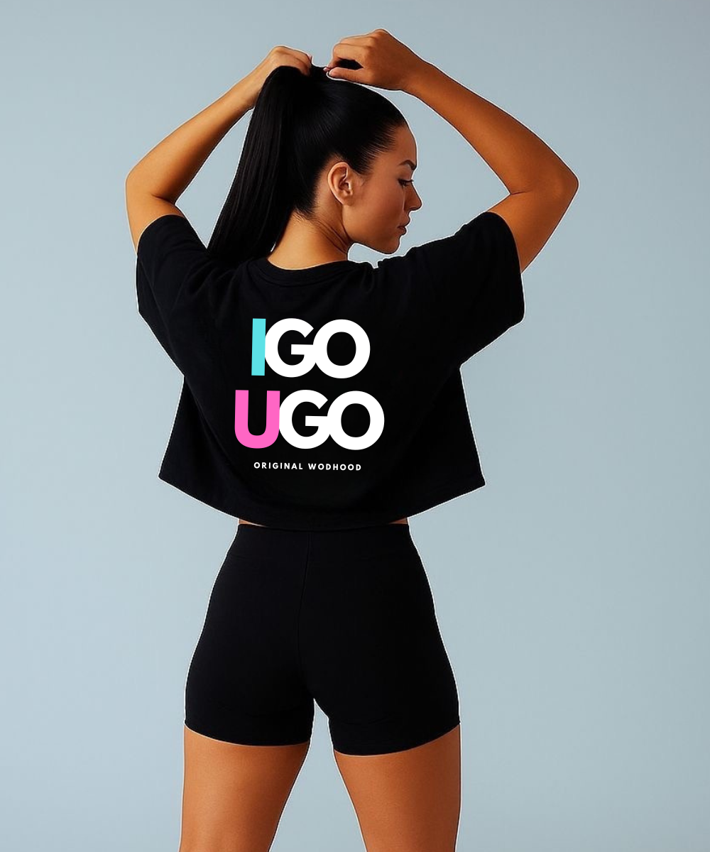 Wodhood I GO U GO Oversized Crop Top