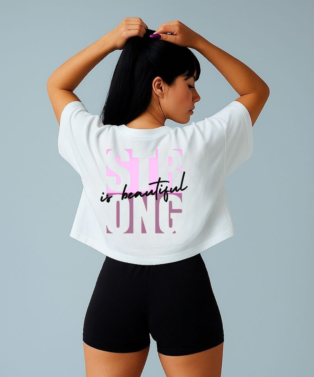 Wodhood STRONG Oversized Crop Top