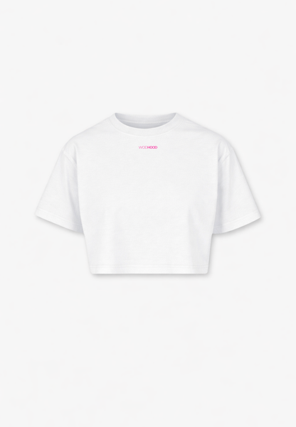 LIMITED DROP - HVY SHT PINK OVERSIZED CROP TOP