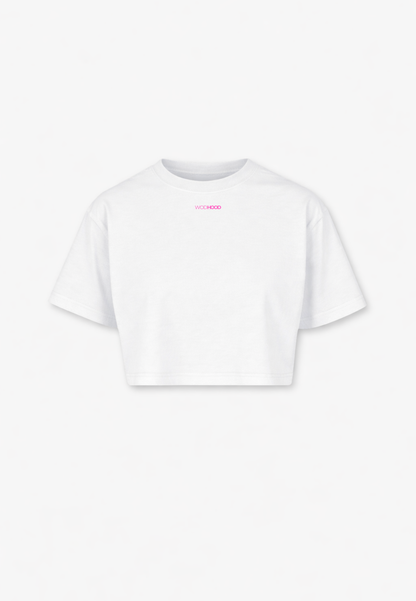 LIMITED DROP - HEAVY SH*T PINK OVERSIZED CROP TOP