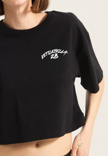 KETTLEBELLA23 Oversize Crop Top Black